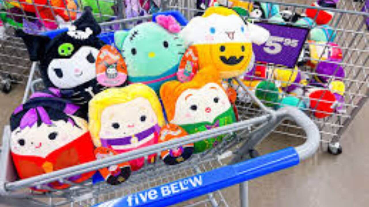Squishmallows in a shopping cart