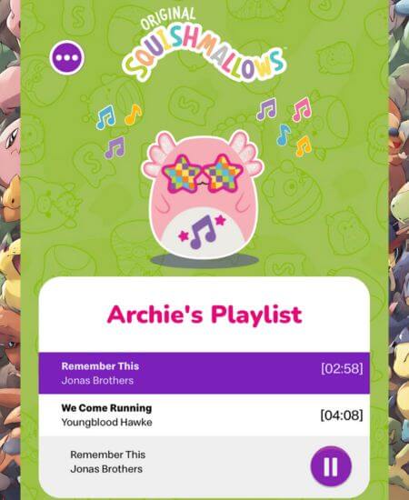 McDonald's Squishmallow Archie's playlist