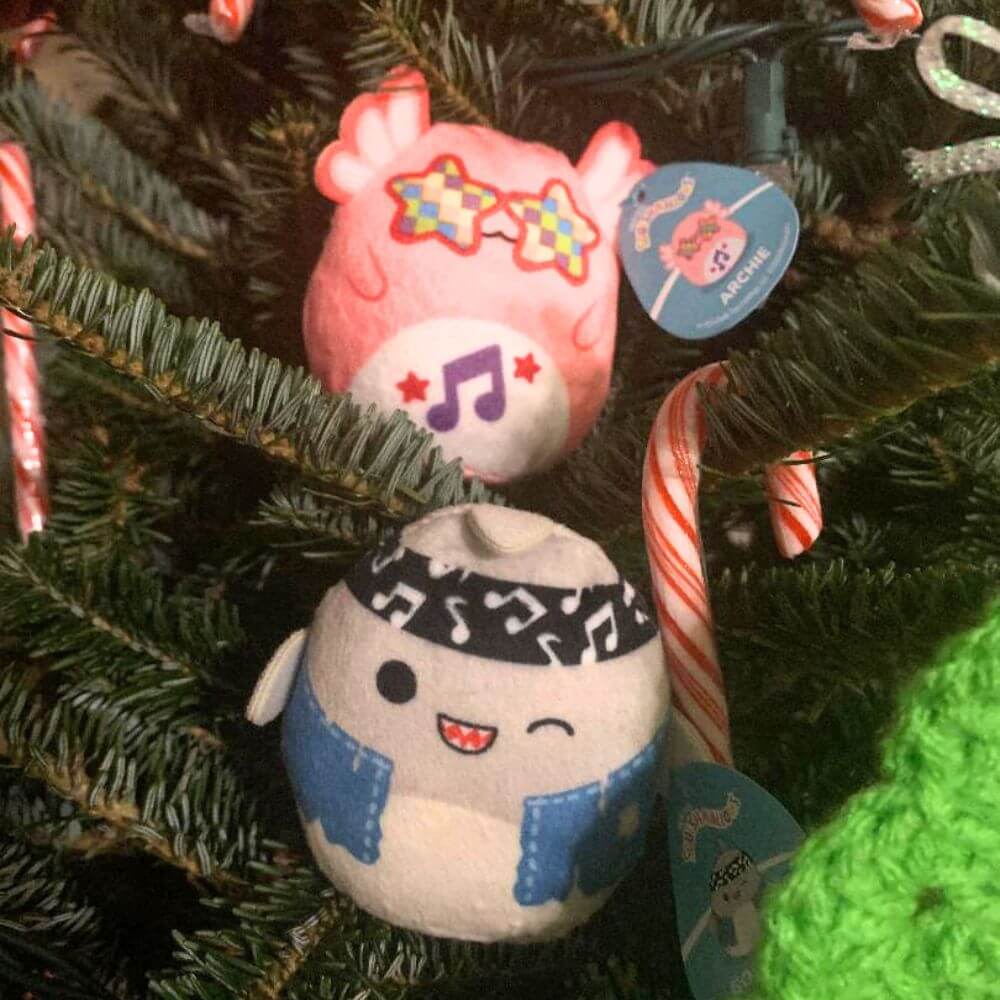 Archie and Gordon McDonald's Squishmallows in a Christmas Tree!