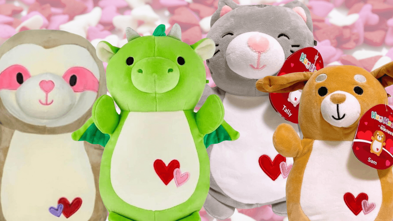 4 2023 Hug Mees Valentine Squishmallows with Tummy Hearts
