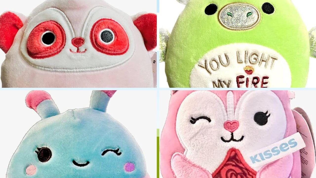 Valentine Squishmallow 5" cuties from the 2023 squad